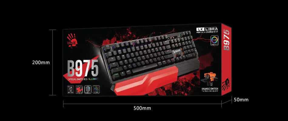 Bloody B975 Light Strike RGB Animation Gaming Keyboard - MicroZone