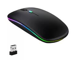 HP W10 Bluetooth and Wireless Dual Mode RGB Mouse – Slim Rechargeable Gaming Mouse HP
